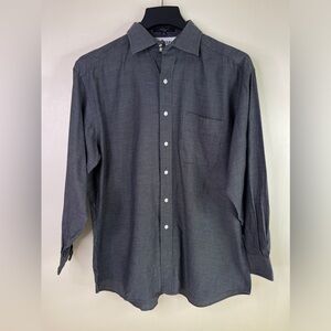 Tommy Hilfiger Men’s Long Sleeve Dress Shirt Size 16 32-33 Black 100% Cotton